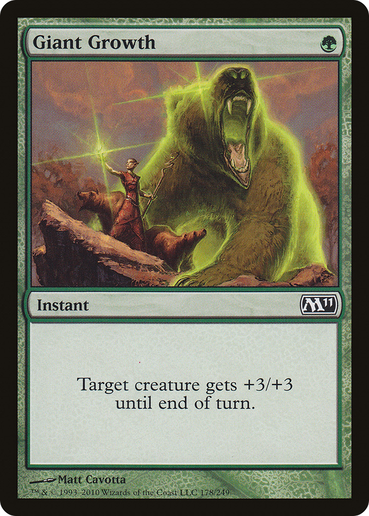 Giant Growth (M11-178) - Magic 2011 Foil - Premium MTG Single from Wizards of the Coast - Just $0.17! Shop now at Game Crave Tournament Store