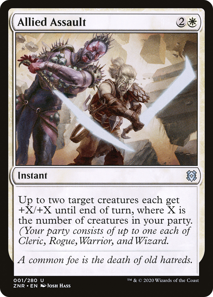 Allied Assault (ZNR-001) - Zendikar Rising - Premium MTG Single from Wizards of the Coast - Just $0.08! Shop now at Game Crave Tournament Store