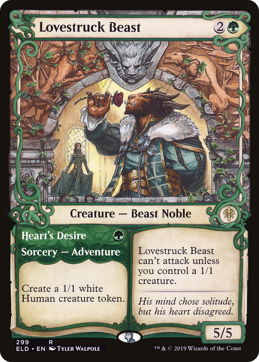 Lovestruck Beast // Heart's Desire (ELD-299) - Throne of Eldraine: (Showcase) - Premium MTG Single from Wizards of the Coast - Just $0.08! Shop now at Game Crave Tournament Store