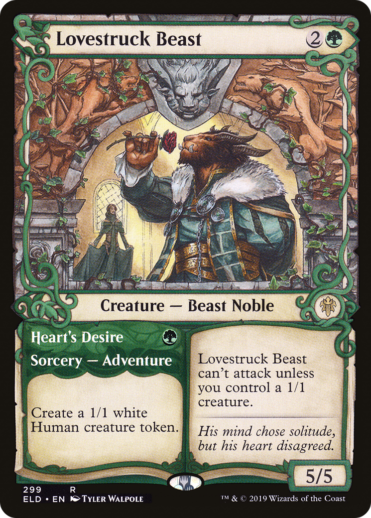 Lovestruck Beast // Heart's Desire (ELD-299) - Throne of Eldraine: (Showcase) Foil - Premium MTG Single from Wizards of the Coast - Just $0.17! Shop now at Game Crave Tournament Store