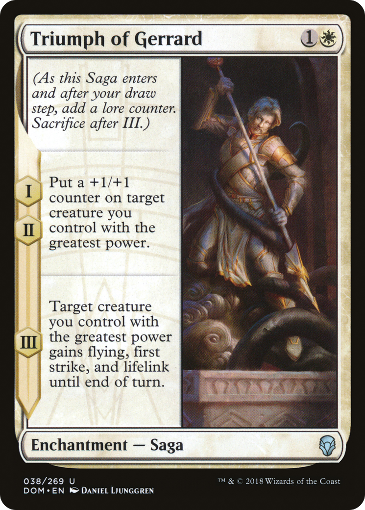 Triumph of Gerrard (DOM-038) - Dominaria - Premium MTG Single from Wizards of the Coast - Just $0.25! Shop now at Game Crave Tournament Store