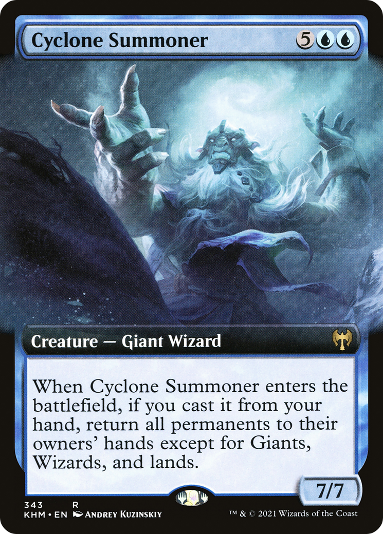 Cyclone Summoner (KHM-343) - Kaldheim: (Extended Art) - Premium MTG Single from Wizards of the Coast - Just $0.25! Shop now at Game Crave Tournament Store