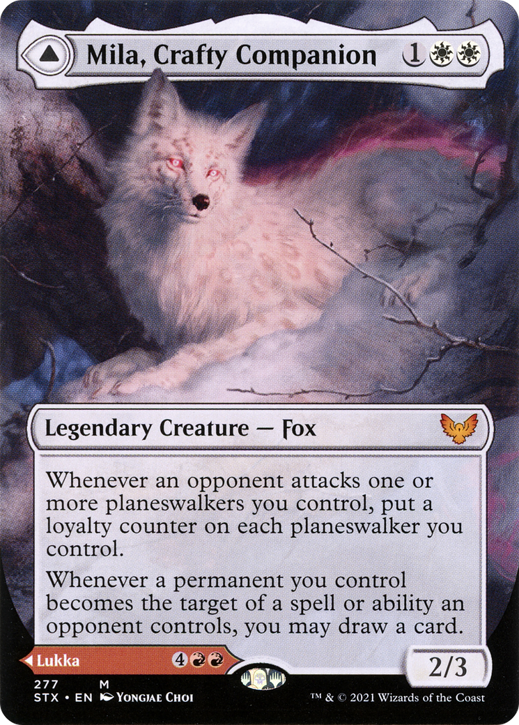 Mila, Crafty Companion // Lukka, Wayward Bonder (STX-277) - Strixhaven: School of Mages (Borderless) - Premium MTG Single from Wizards of the Coast - Just $0.82! Shop now at Game Crave Tournament Store