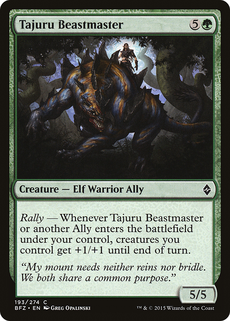 Tajuru Beastmaster (BFZ-193) - Battle for Zendikar - Premium MTG Single from Wizards of the Coast - Just $0.08! Shop now at Game Crave Tournament Store