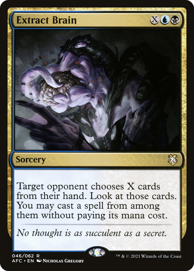 Extract Brain (AFC-046) - Forgotten Realms Commander - Premium MTG Single from Wizards of the Coast - Just $0.09! Shop now at Game Crave Tournament Store