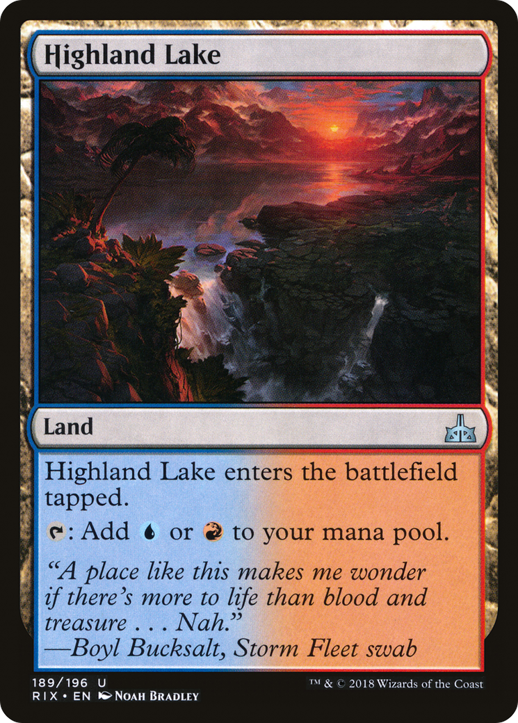 Highland Lake (RIX-189) - Rivals of Ixalan - Premium MTG Single from Wizards of the Coast - Just $0.08! Shop now at Game Crave Tournament Store