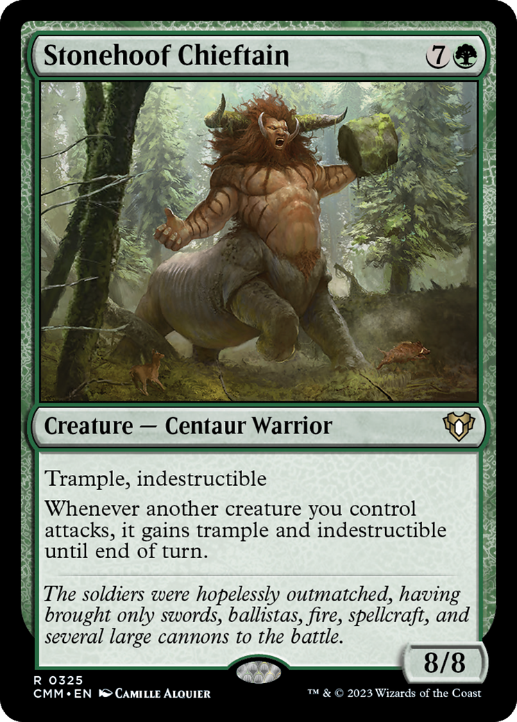 Stonehoof Chieftain (CMM-325) - Commander Masters - Premium MTG Single from Wizards of the Coast - Just $0.36! Shop now at Game Crave Tournament Store
