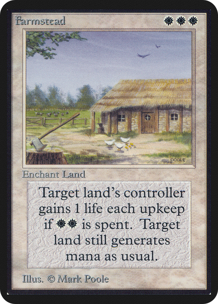 Farmstead (LEA-019) - Limited Edition Alpha - Premium MTG Single from Wizards of the Coast - Just $120! Shop now at Game Crave Tournament Store