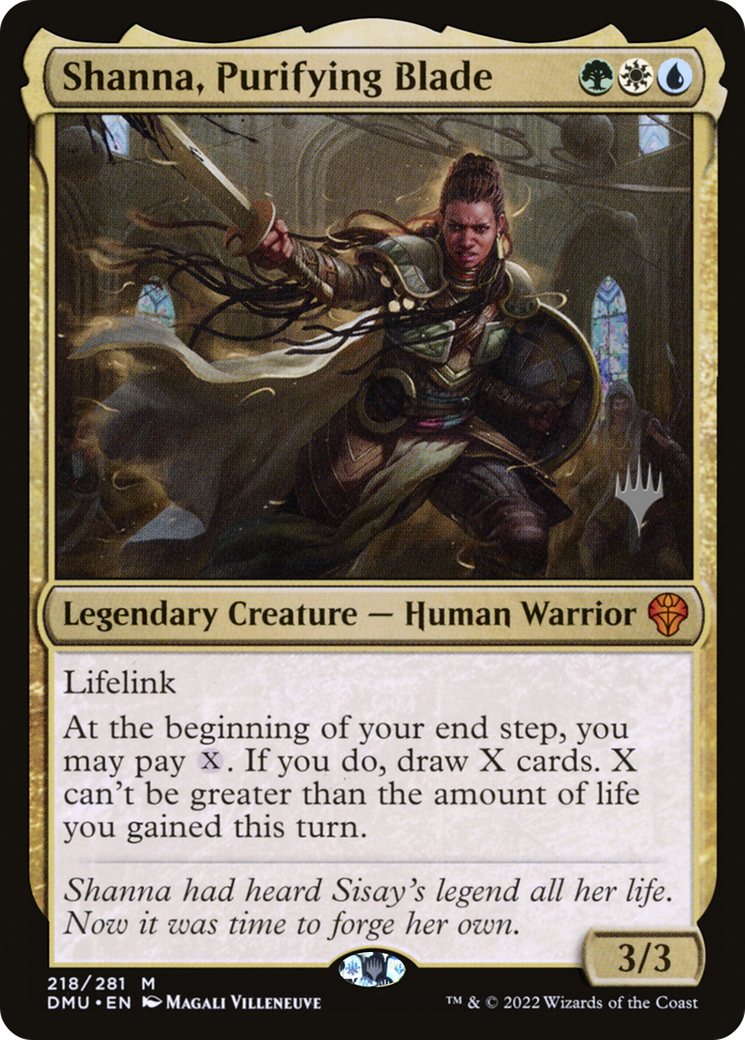 Shanna, Purifying Blade (PDMU-218P) - Dominaria United Promos - Premium MTG Single from Wizards of the Coast - Just $0.11! Shop now at Game Crave Tournament Store