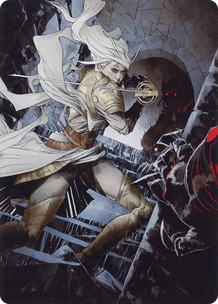 Thalia, Guardian of Thraben // Thalia, Guardian of Thraben (AMOM-067) - March of the Machine Art Series (Borderless) Foil - Premium MTG Single from Wizards of the Coast - Just $0! Shop now at Game Crave Tournament Store