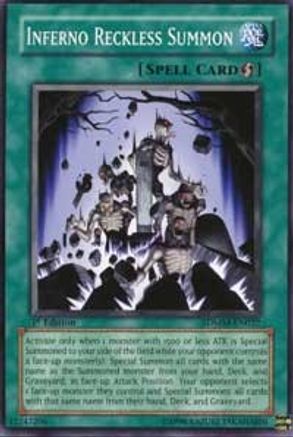 Inferno Reckless Summon (SDMM-EN027) - Structure Deck: Machina Mayhem 1st Edition - Premium Yugioh Single from Konami - Just $0.52! Shop now at Game Crave Tournament Store