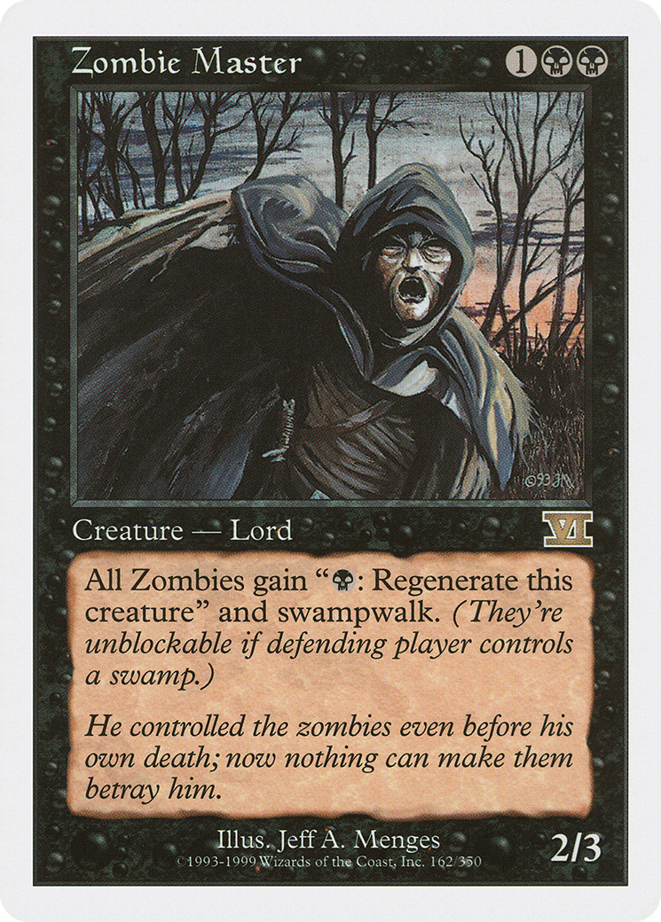 Zombie Master (6ED-162) - Classic Sixth Edition - Premium MTG Single from Wizards of the Coast - Just $10.26! Shop now at Game Crave Tournament Store