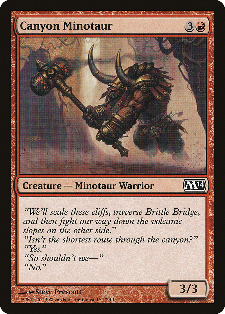 Canyon Minotaur (M14-131) - Magic 2014 Foil - Premium MTG Single from Wizards of the Coast - Just $0.25! Shop now at Game Crave Tournament Store