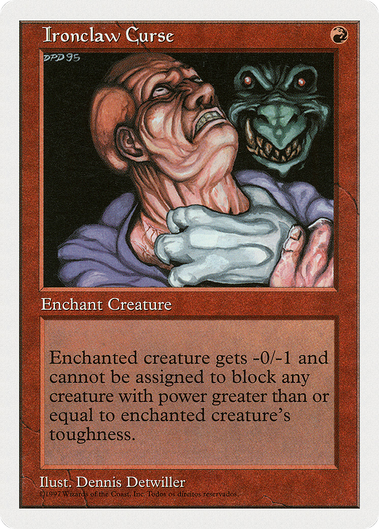 Ironclaw Curse (5ED-244†) - Fifth Edition - Premium MTG Single from Wizards of the Coast - Just $0.24! Shop now at Game Crave Tournament Store