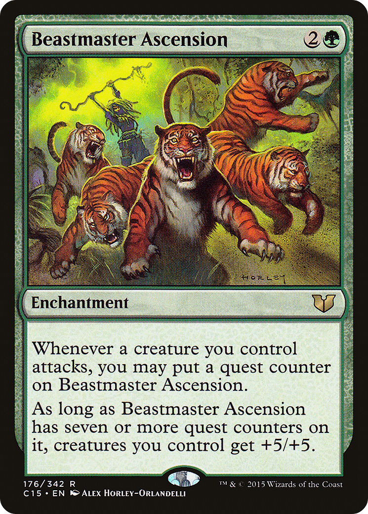 Beastmaster Ascension (C15-176) - Commander 2015 - Premium MTG Single from Wizards of the Coast - Just $0.96! Shop now at Game Crave Tournament Store