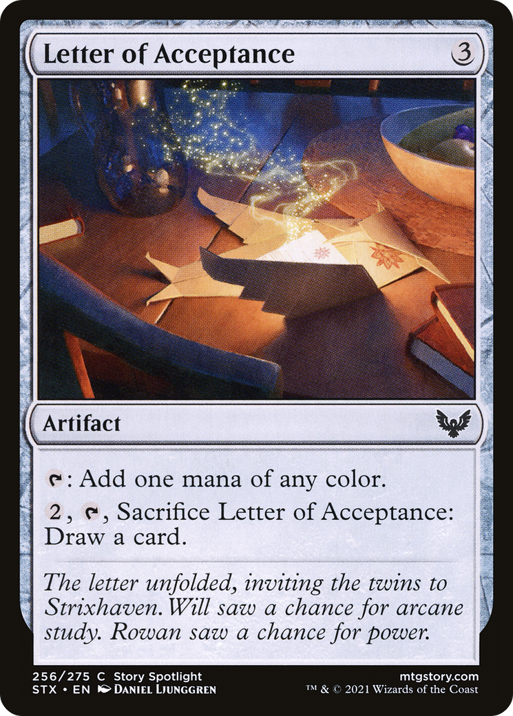 Letter of Acceptance (STX-256) - Strixhaven: School of Mages - Premium MTG Single from Wizards of the Coast - Just $0.08! Shop now at Game Crave Tournament Store