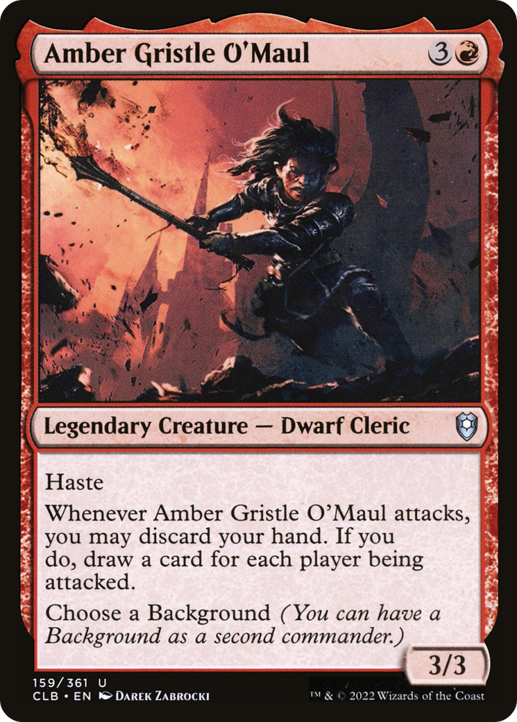 Amber Gristle O'Maul (CLB-159) - Commander Legends: Battle for Baldur's Gate - Premium MTG Single from Wizards of the Coast - Just $0.08! Shop now at Game Crave Tournament Store