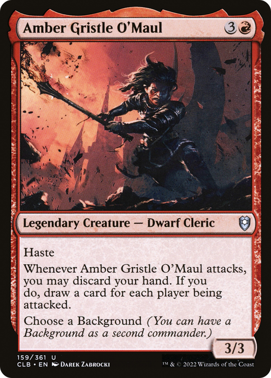 Amber Gristle O'Maul (CLB-159) - Commander Legends: Battle for Baldur's Gate - Premium MTG Single from Wizards of the Coast - Just $0.08! Shop now at Game Crave Tournament Store