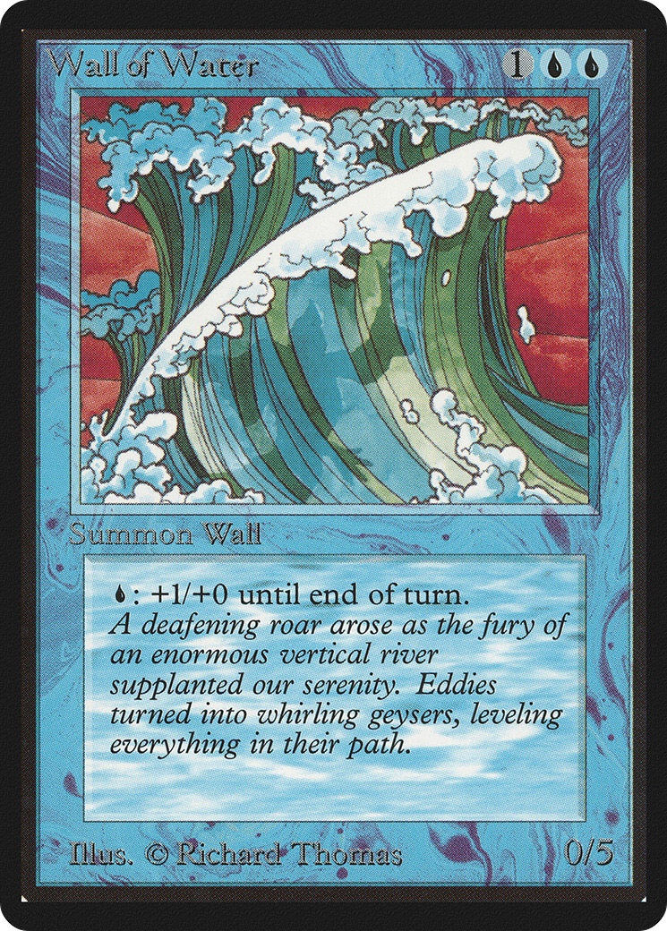Wall of Water (LEB-091) - Limited Edition Beta - Premium MTG Single from Wizards of the Coast - Just $3.26! Shop now at Game Crave Tournament Store
