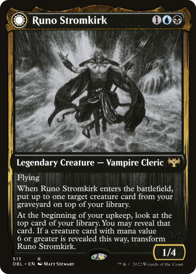 Runo Stromkirk // Krothuss, Lord of the Deep (DBL-513) - Innistrad: Double Feature: (Double Faced Transform) Foil - Premium MTG Single from Wizards of the Coast - Just $0.35! Shop now at Game Crave Tournament Store