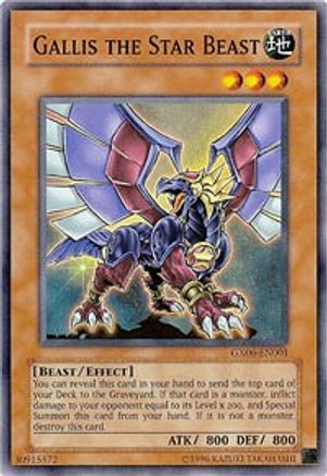 Gallis the Star Beast (GX06-EN001) - Yu-Gi-Oh! GX Tag Force Promotional Cards Limited - Premium Yugioh Single from Konami - Just $17.37! Shop now at Game Crave Tournament Store