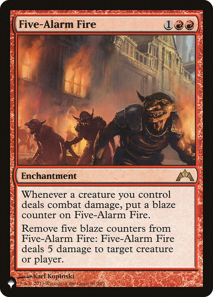 Five-Alarm Fire (PLIST-1052) - The List - Premium MTG Single from Wizards of the Coast - Just $0.08! Shop now at Game Crave Tournament Store