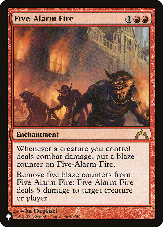 Five-Alarm Fire (PLIST-1052) - The List - Premium MTG Single from Wizards of the Coast - Just $0.08! Shop now at Game Crave Tournament Store