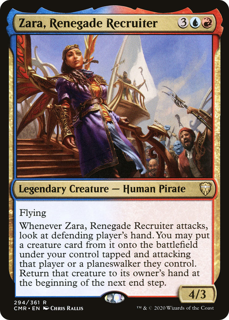 Zara, Renegade Recruiter (CMR-294) - Commander Legends - Premium MTG Single from Wizards of the Coast - Just $0.08! Shop now at Game Crave Tournament Store
