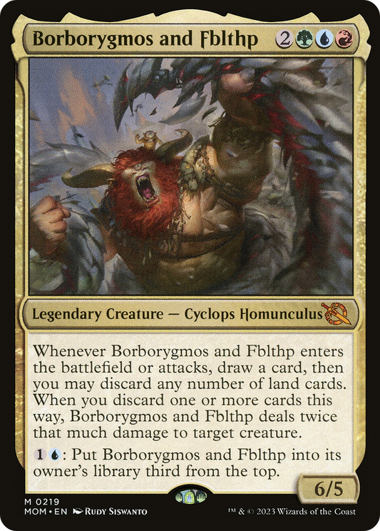 Borborygmos and Fblthp (MOM-219) - March of the Machine - Premium MTG Single from Wizards of the Coast - Just $0.26! Shop now at Game Crave Tournament Store