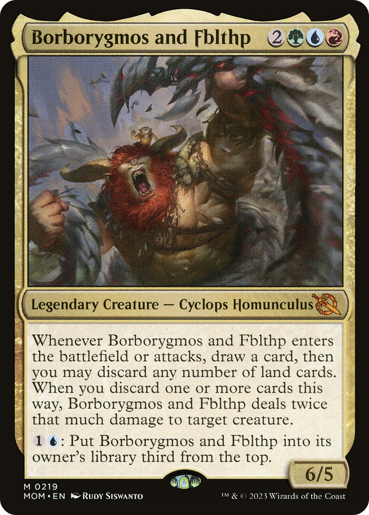 Borborygmos and Fblthp (MOM-219) - March of the Machine Foil - Premium MTG Single from Wizards of the Coast - Just $0.26! Shop now at Game Crave Tournament Store