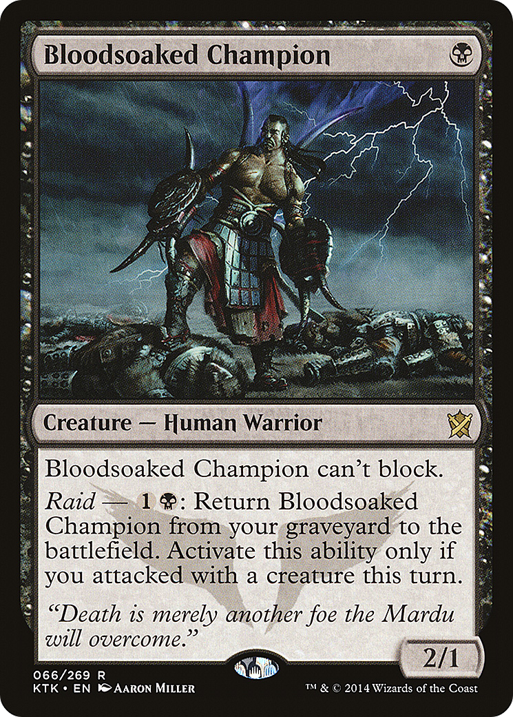 Bloodsoaked Champion (KTK-066) - Khans of Tarkir - Premium MTG Single from Wizards of the Coast - Just $0.25! Shop now at Game Crave Tournament Store