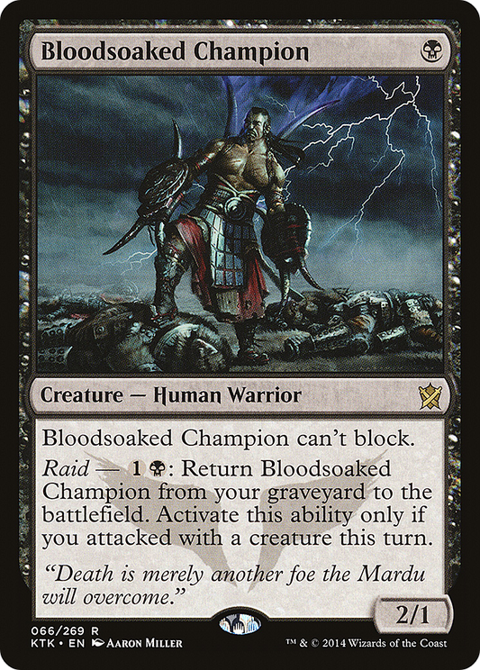 Bloodsoaked Champion (KTK-066) - Khans of Tarkir Foil - Premium MTG Single from Wizards of the Coast - Just $0.48! Shop now at Game Crave Tournament Store