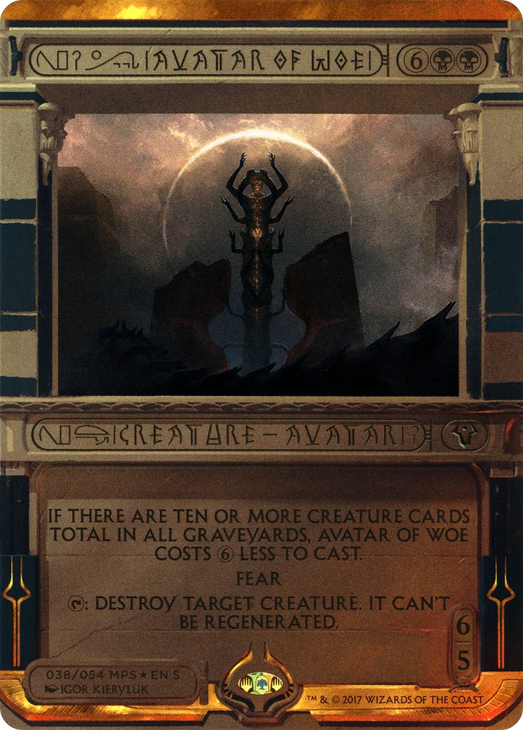Avatar of Woe (MP2-038) - Amonkhet Invocations (Borderless) Foil - Premium MTG Single from Wizards of the Coast - Just $7.58! Shop now at Game Crave Tournament Store