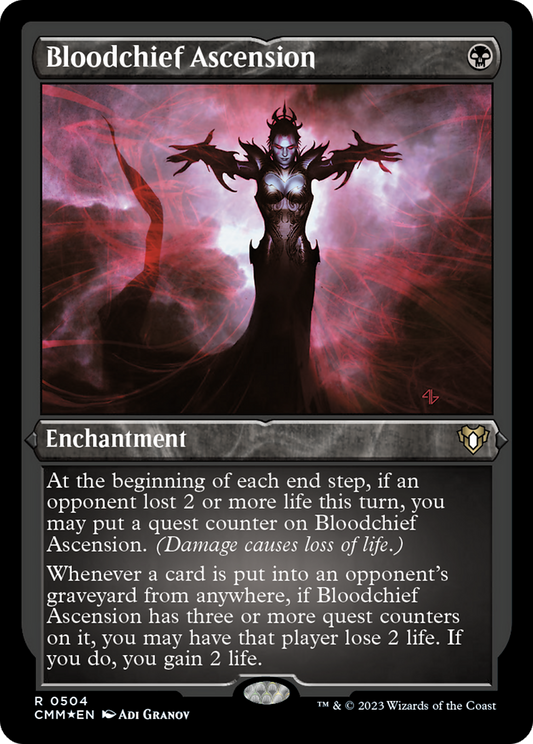Bloodchief Ascension (CMM-504) - Commander Masters Etched Foil - Premium MTG Single from Wizards of the Coast - Just $5.06! Shop now at Game Crave Tournament Store