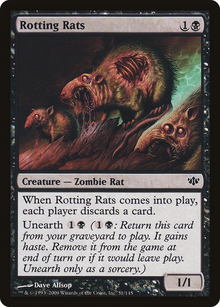 Rotting Rats (CON-051) - Conflux Foil - Premium MTG Single from Wizards of the Coast - Just $0.68! Shop now at Game Crave Tournament Store