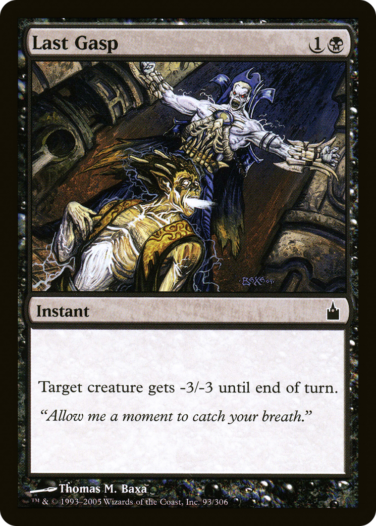 Last Gasp (RAV-093) - Ravnica: City of Guilds - Premium MTG Single from Wizards of the Coast - Just $0.08! Shop now at Game Crave Tournament Store