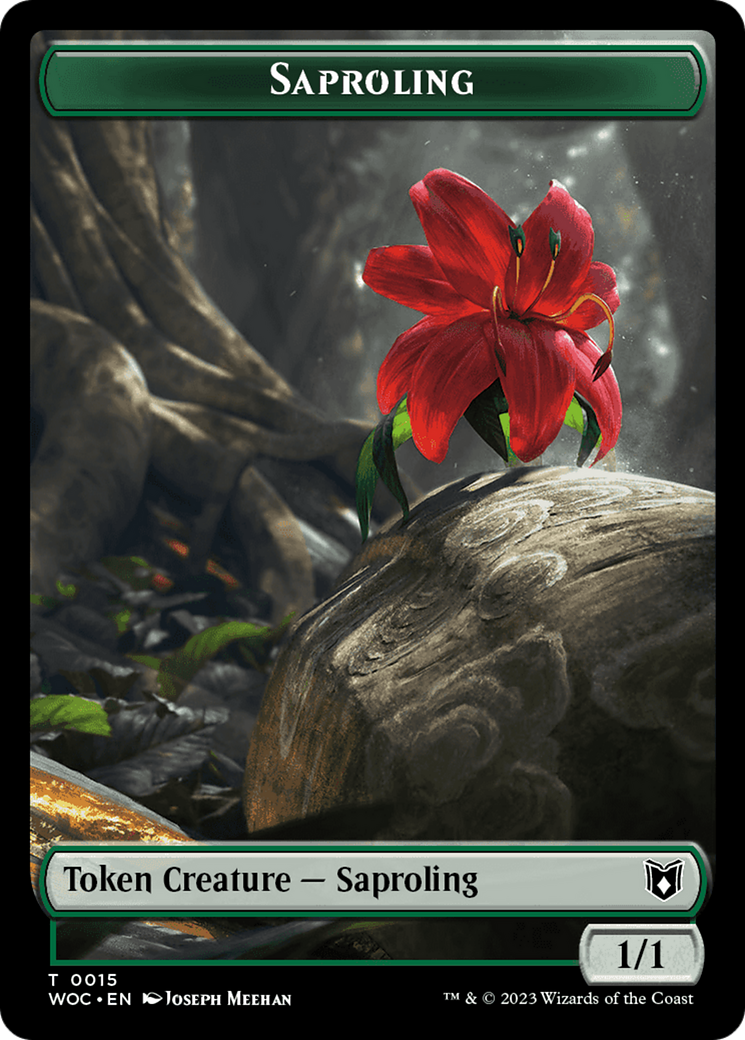 Saproling (TWOC-015) - Wilds of Eldraine Commander Tokens - Premium MTG Single from Wizards of the Coast - Just $0! Shop now at Game Crave Tournament Store