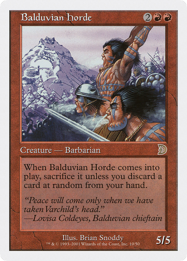 Balduvian Horde (DKM-010) - Deckmasters - Premium MTG Single from Wizards of the Coast - Just $0.25! Shop now at Game Crave Tournament Store