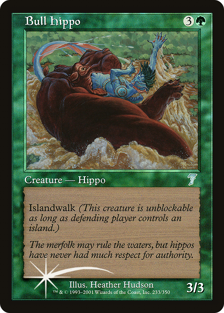 Bull Hippo (7ED-233★) - Seventh Edition Foil - Premium MTG Single from Wizards of the Coast - Just $1.44! Shop now at Game Crave Tournament Store