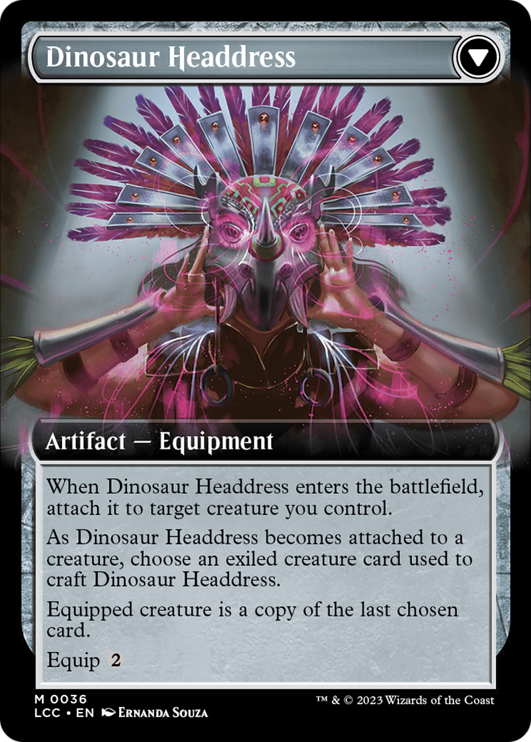 Paleontologist's Pick-Axe // Dinosaur Headdress (LCC-036) - The Lost Caverns of Ixalan Commander: (Extended Art) Foil - Premium MTG Single from Wizards of the Coast - Just $0.08! Shop now at Game Crave Tournament Store