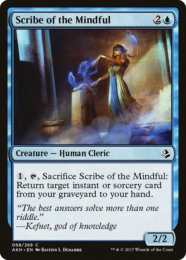 Scribe of the Mindful (AKH-068) - Amonkhet Foil - Premium MTG Single from Wizards of the Coast - Just $0.08! Shop now at Game Crave Tournament Store