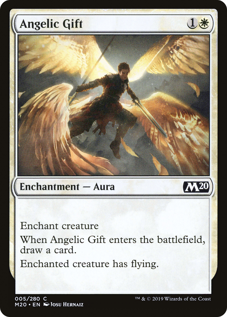 Angelic Gift (M20-005) - Core Set 2020 - Premium MTG Single from Wizards of the Coast - Just $0.25! Shop now at Game Crave Tournament Store