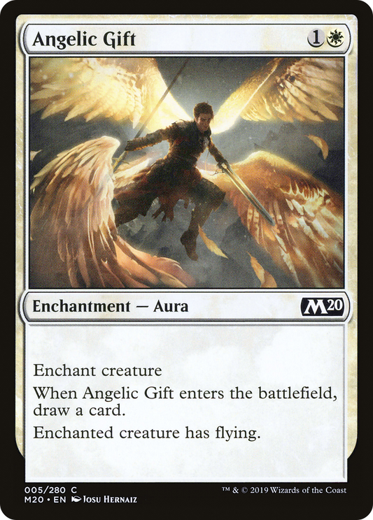 Angelic Gift (M20-005) - Core Set 2020 Foil - Premium MTG Single from Wizards of the Coast - Just $0.25! Shop now at Game Crave Tournament Store