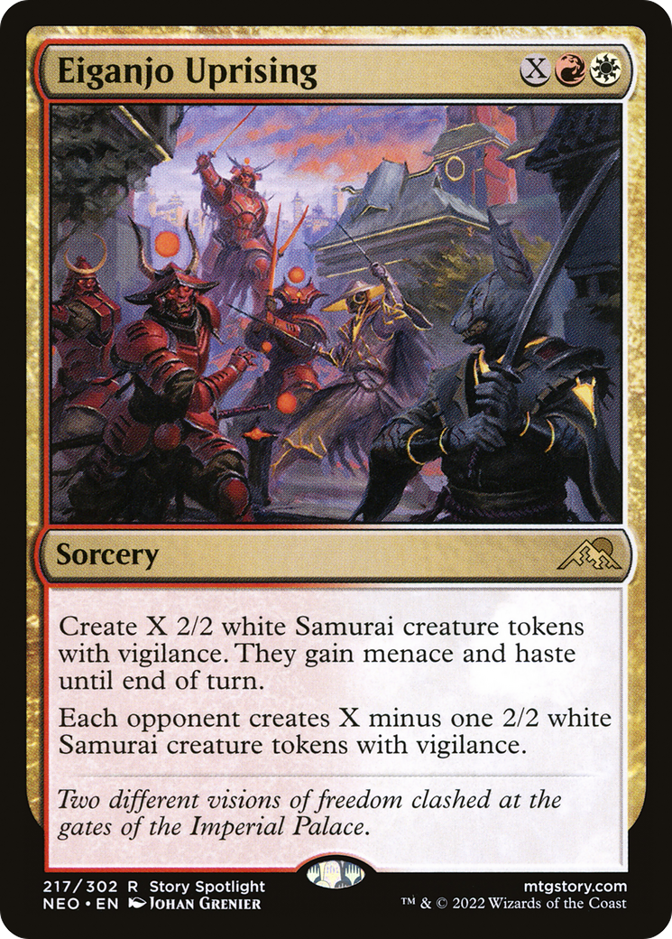 Eiganjo Uprising (NEO-217) - Kamigawa: Neon Dynasty - Premium MTG Single from Wizards of the Coast - Just $0.08! Shop now at Game Crave Tournament Store