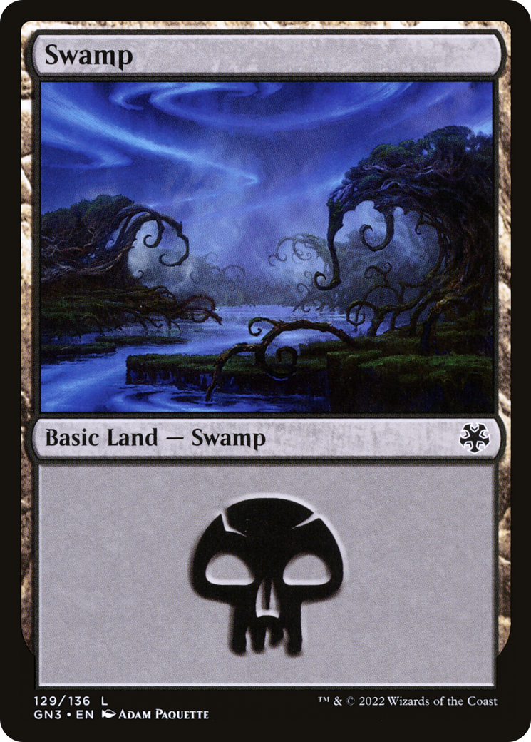 Swamp (GN3-129) - Game Night: Free-for-All - Premium MTG Single from Wizards of the Coast - Just $0.08! Shop now at Game Crave Tournament Store
