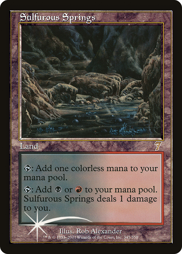Sulfurous Springs (7ED-345★) - Seventh Edition Foil - Premium MTG Single from Wizards of the Coast - Just $81.84! Shop now at Game Crave Tournament Store