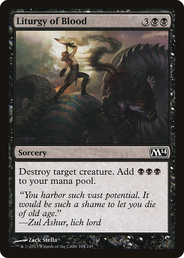 Liturgy of Blood (M14-104) - Magic 2014 - Premium MTG Single from Wizards of the Coast - Just $0.08! Shop now at Game Crave Tournament Store