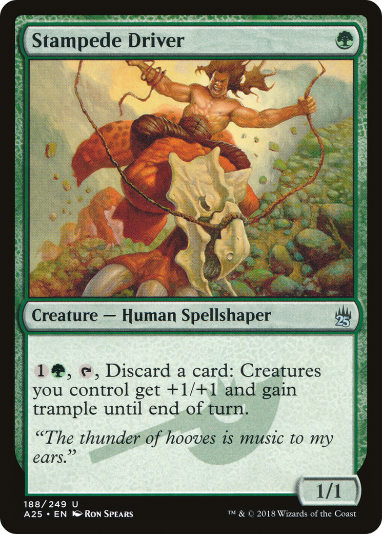 Stampede Driver (A25-188) - Masters 25 Foil - Premium MTG Single from Wizards of the Coast - Just $0.08! Shop now at Game Crave Tournament Store