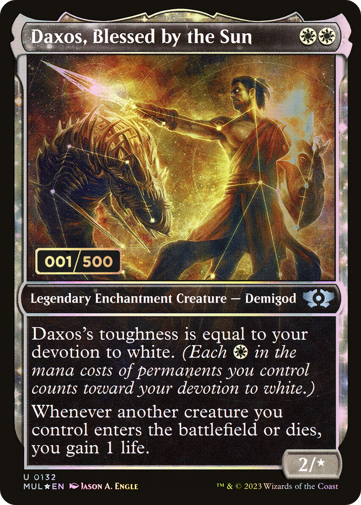 Daxos, Blessed by the Sun (MUL-132Z) - Multiverse Legends: (Showcase, nyxtouched) Foil - Premium MTG Single from Wizards of the Coast - Just $77.82! Shop now at Game Crave Tournament Store