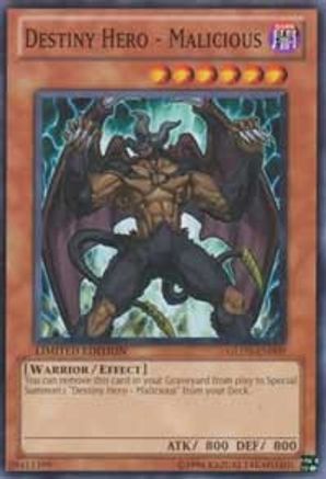 Destiny HERO - Malicious (GLD3-EN009) - Gold Series 3 Limited - Premium Yugioh Single from Konami - Just $0.86! Shop now at Game Crave Tournament Store